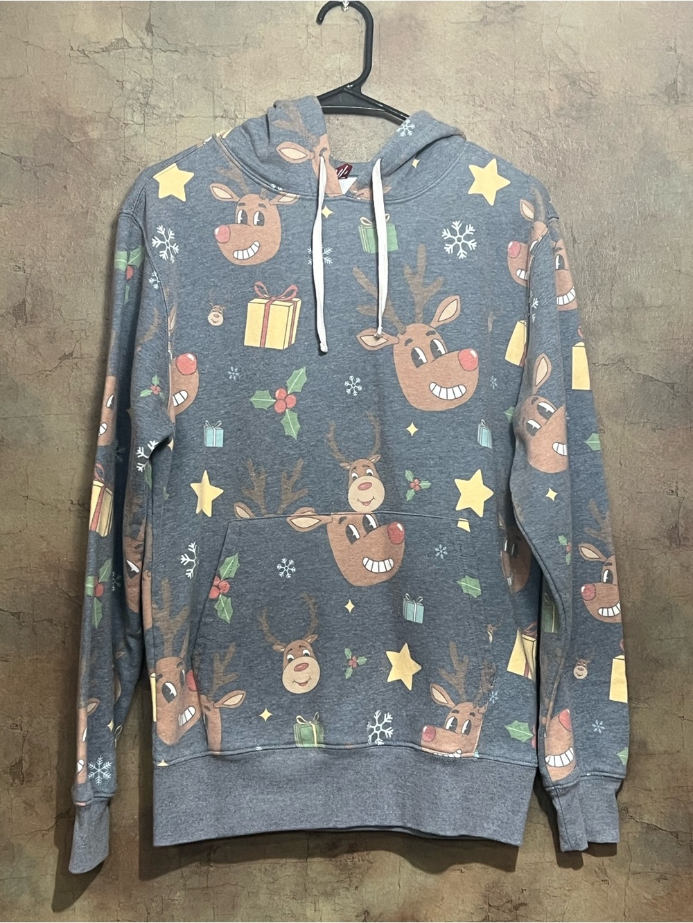 Holiday Reindeer Print Hoodie & Sweatpants